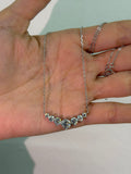 Collar Graduado V de Plata con Moissanita 2.8ct