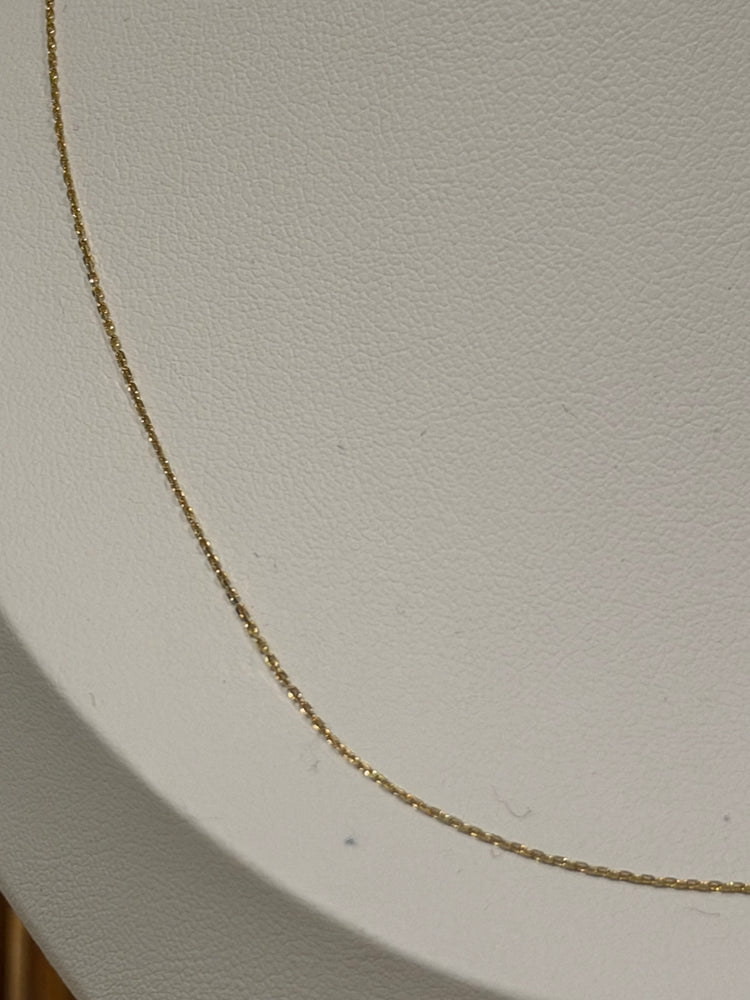 Cadena Ancla de 1mm 45cm de Oro Italiano 14k
