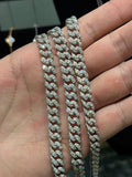 Pulsera Cuban ICE 8mm de Plata con Moissanita
