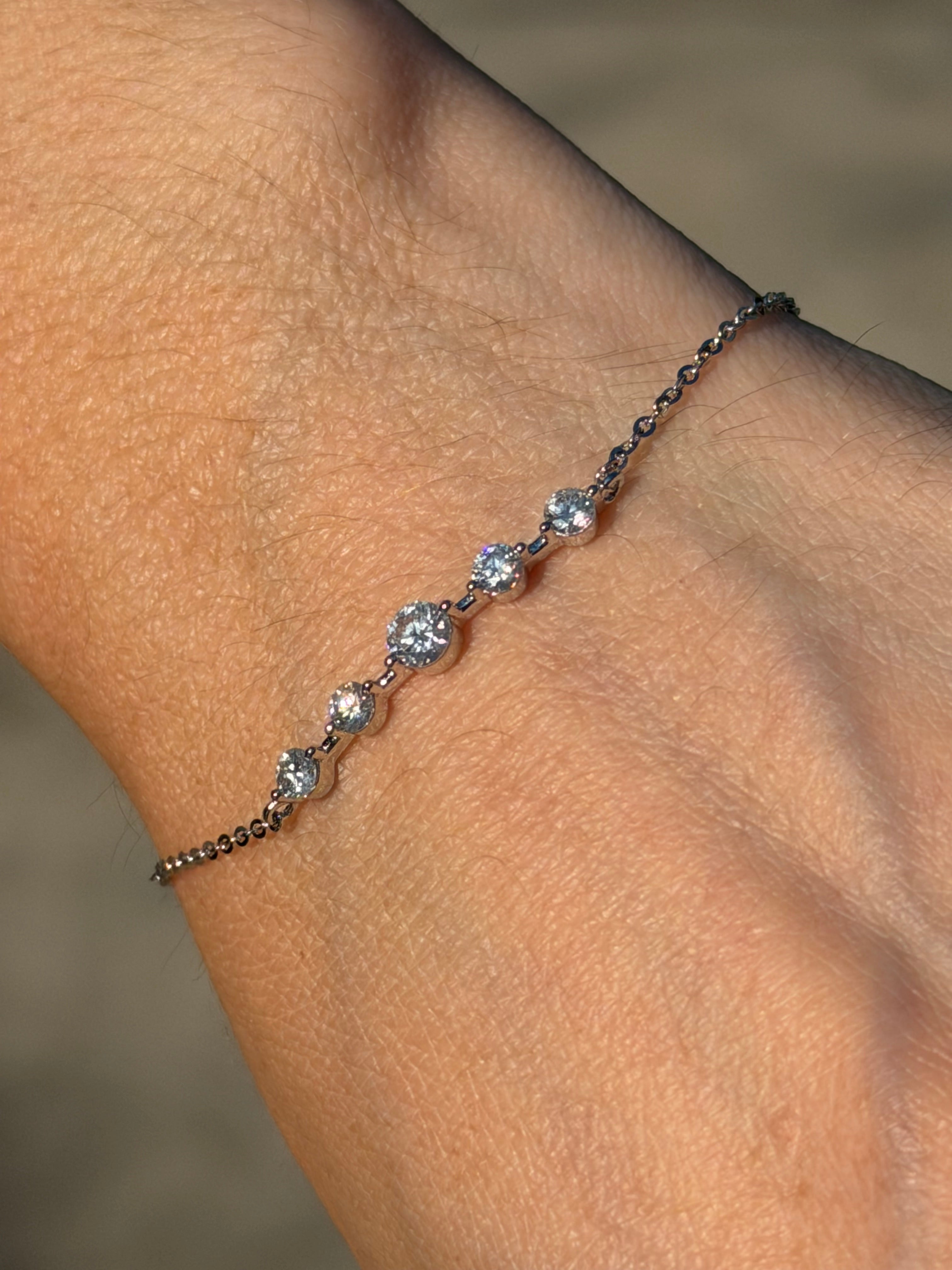 Pulsera Constelación de Plata con Moissanita