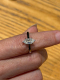Anillo Marquesa de Plata con Moissanita 1ct