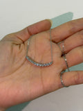 Collar Sonrisa Grande de Plata con Moissanita