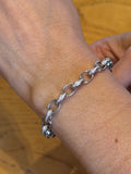 Pulsera de Eslabones de Plata con Moissanita