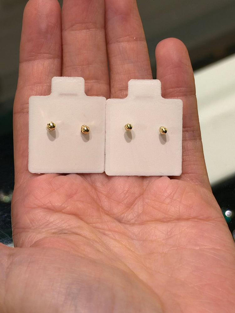 Aretes Broqueles de Oro Garantizado con Moissanitas