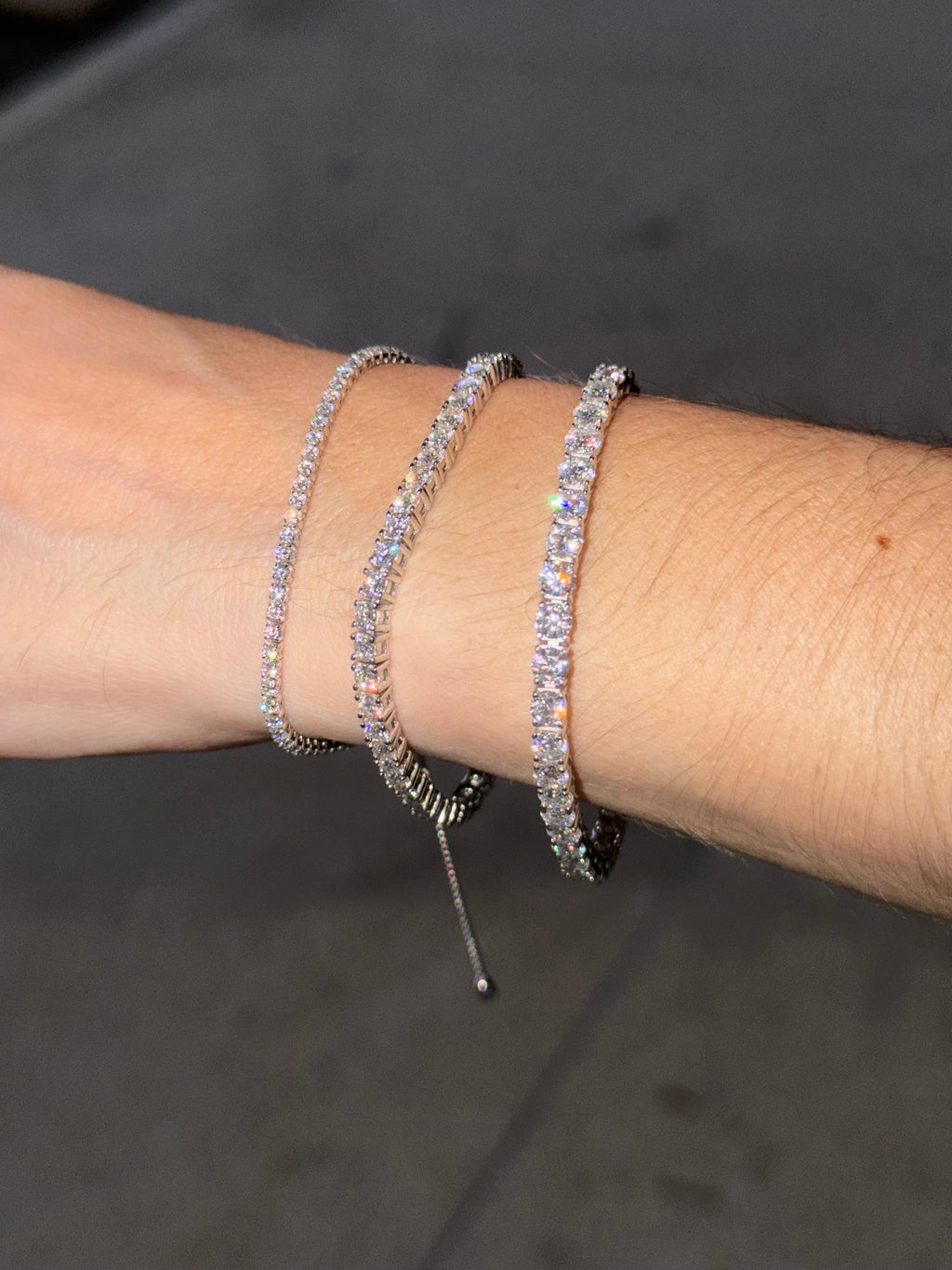Pulsera Tenis de Plata con Moissanita 3mm