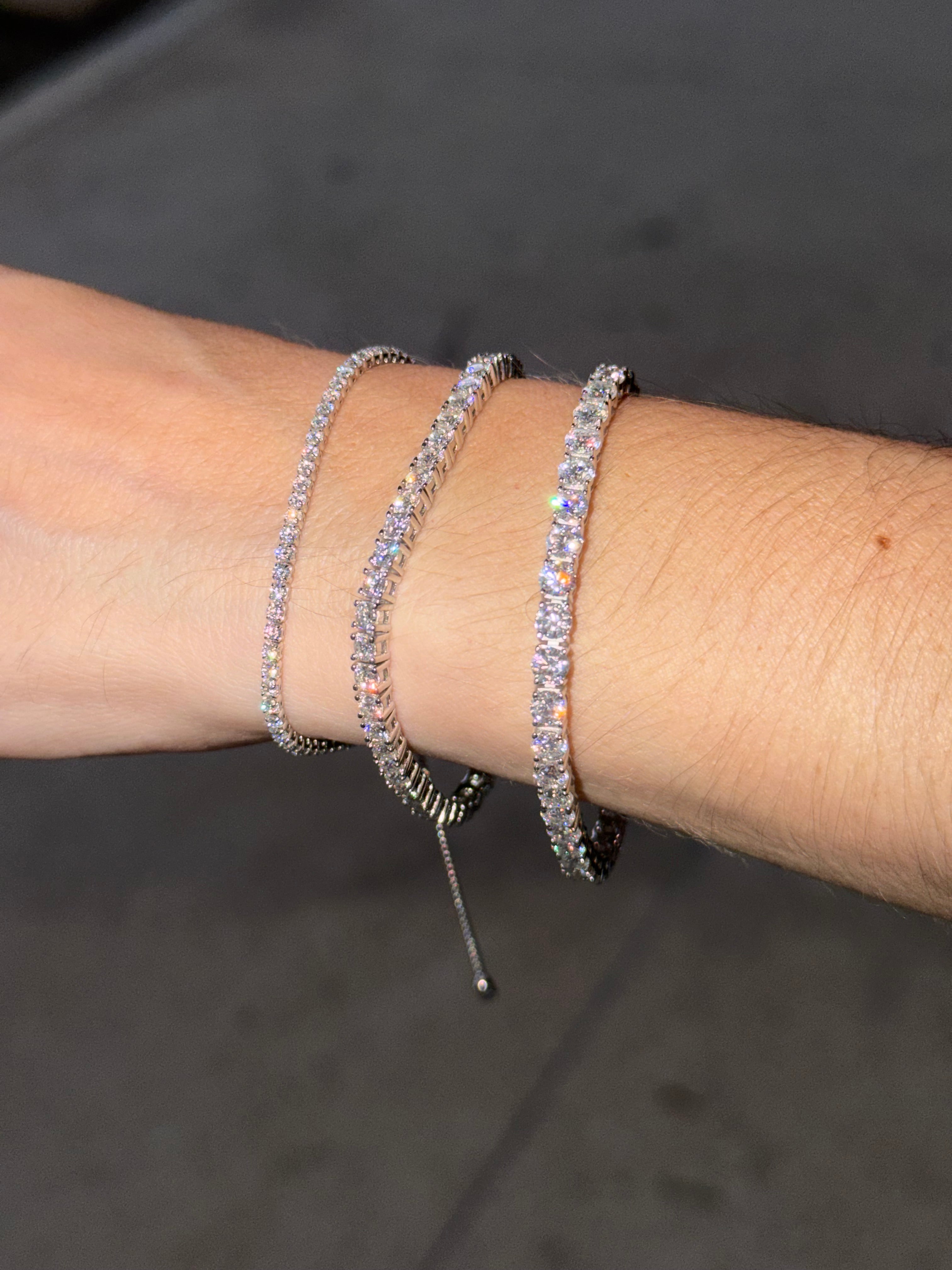 Pulsera Tenis de Plata con Moissanita 3mm