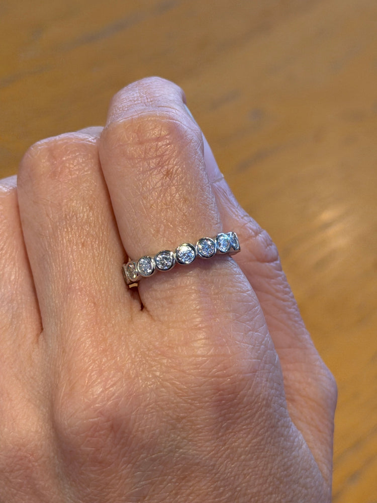 Churumbela Completa de Plata con Moissanitas biseladas de 3mm