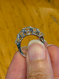 Anillo graduado de Plata con Moissanita 3.6 ct