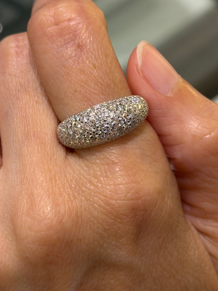 Anillo de Plata con Moissanita Pavé Nube