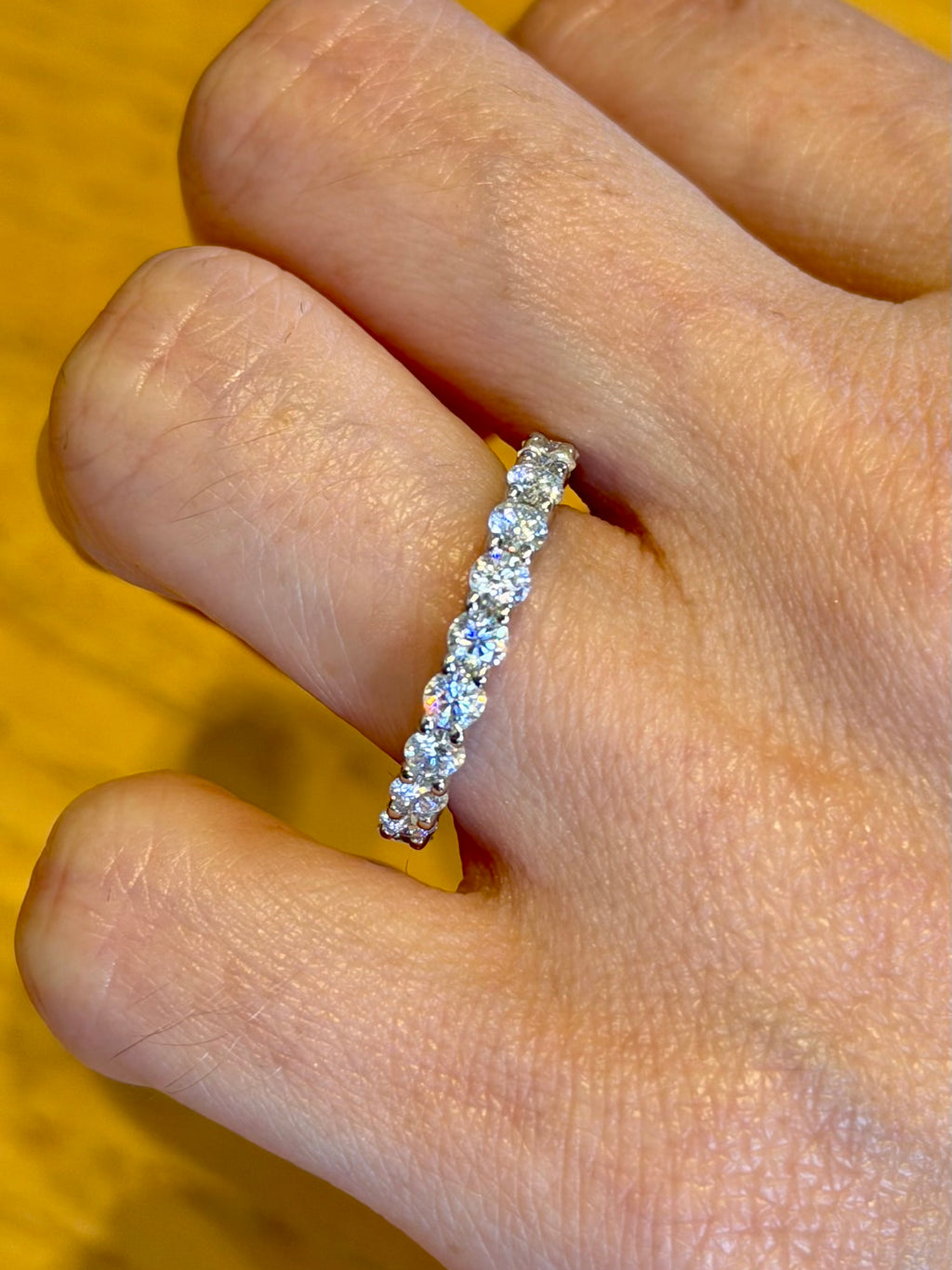 Anillo Churumbela Completa de Plata con Moissanita 3mm