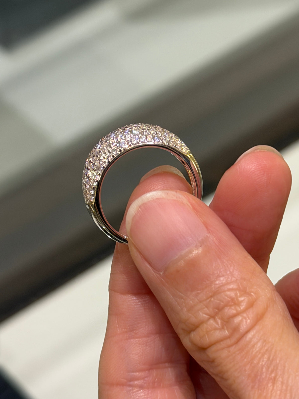 Anillo de Plata con Moissanita Pavé Nube