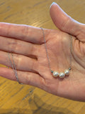 Collar de 3 Perlas de Plata