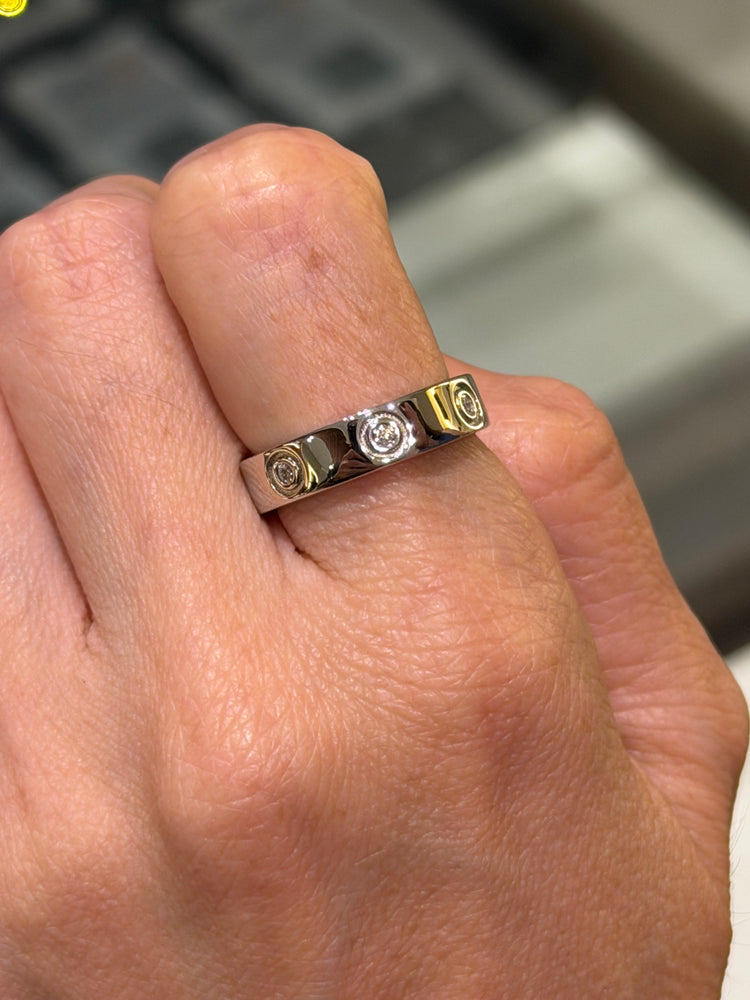 Anillo Lover de Plata con Moissanitas