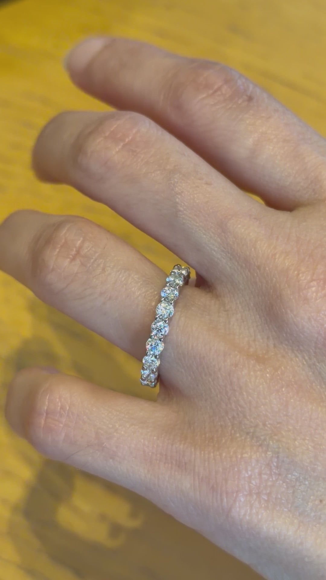 Anillo Churumbela Completa de Plata con Moissanita 3mm