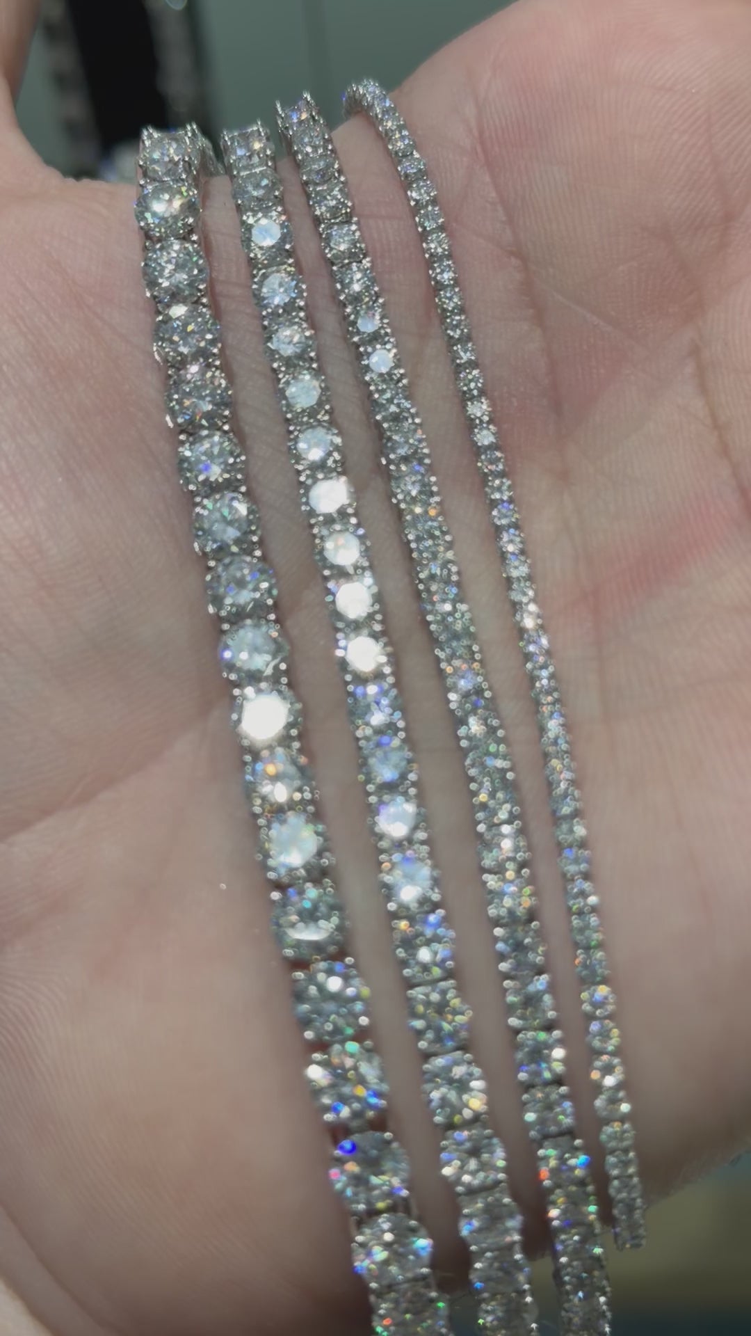 Pulsera Tenis de Plata con Moissanita 3mm