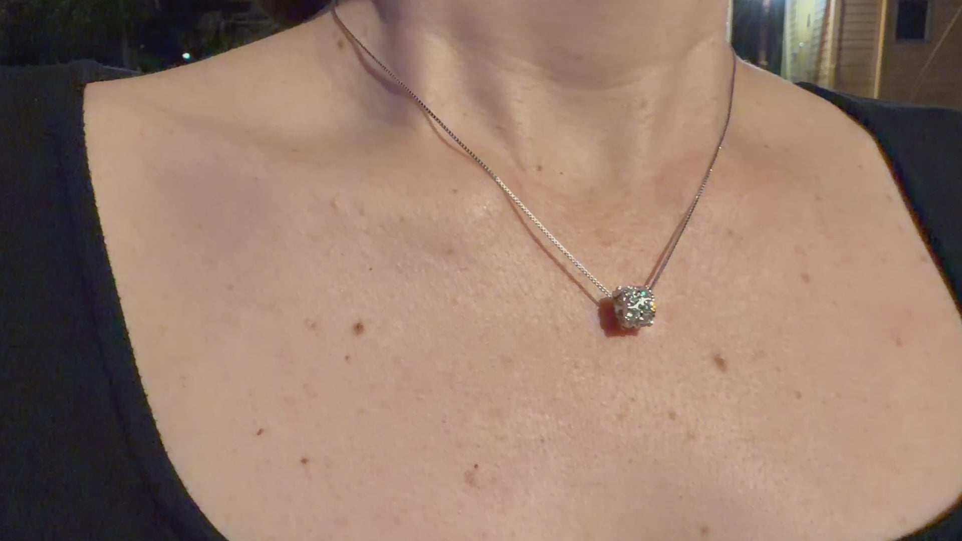 Collar Anillo de Plata con Moissanita
